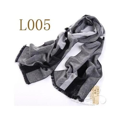 Silk warm and delicate 8 mulberry silk mens scarf to warm up and down black and white grey 005