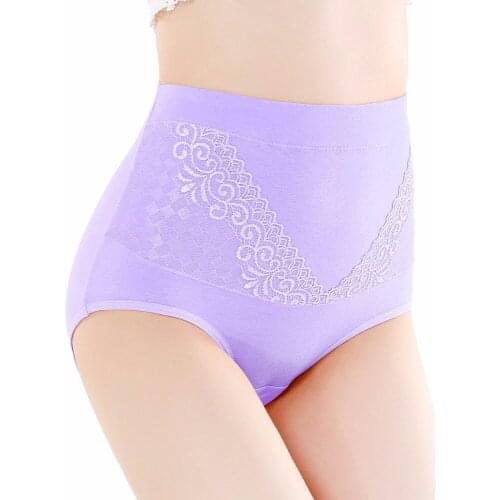 HW026 Women High Waist Pure Cotton Body Shaping Abdomen Slim Underwear Briefs Women Breathable Large Size Panties Sexy Lingerie