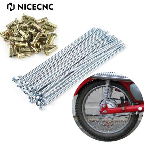 36pcs Spokes Set for Honda 17inch Wheel SS50 C70 CL70 CT90 CT110 C110 CD70 3.2mm Motorcycle Spokes Set Universal For Honda