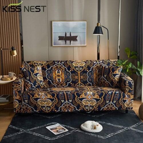 All-Inclusive Sofa Cover Elastic Spandex 1 2 3 4 Seats, 2 Pieces Required For L-Shaped Corner Couch In The Living Room