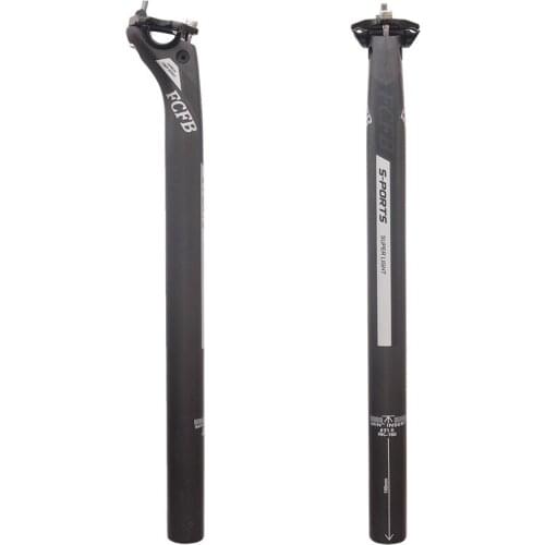 FCFB bicycle seatpost carbon seatpost bicycel seat post MTB road bike seatpost 3k carbon matte 210g 27.2/30.8/31.6*400mm