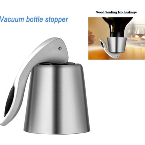 Wine Stopper Vacuum Bottle Stopper 304 Stainless Steel Household Sealed Champagne Stopper For Bottle Bar Accessories Drosphip