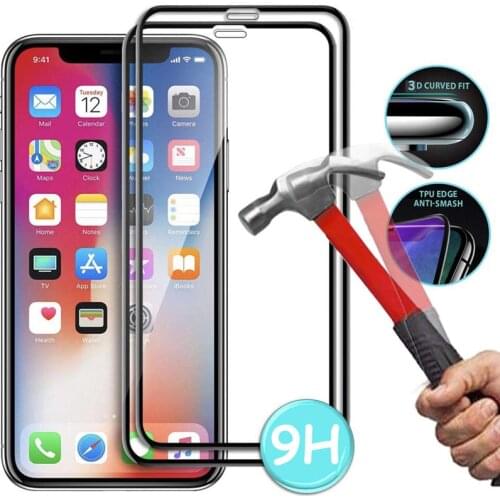 3D Full Cover Protective Glass For iPhone X 7 & 8 Plus Screen Protector For iPhone X XS MAX XR Glas Tempered Glass Cove Film HD