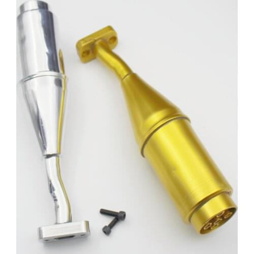 15005g dourado cinco-buraco foguete tubo de escape tubo de junção para 1/5 hpi 5b rovan baja 5b nitro fora de estrada acessório