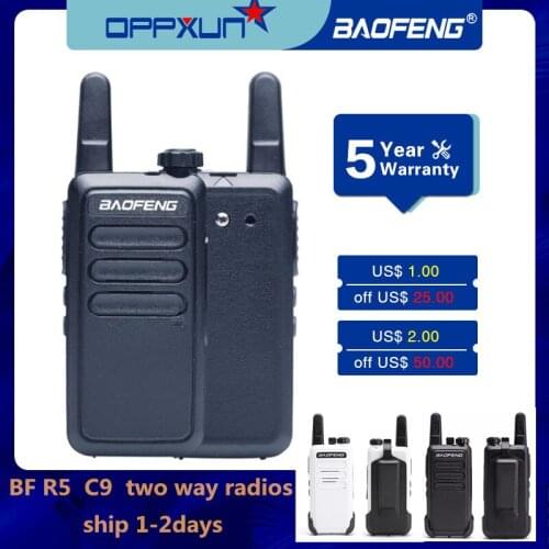 2pcs 2020 Baofeng BF-C9 Mini Walkie Talkie Truck Driver USB Charging Portable Radio Hunting Two-way Car Radio Ham Radio