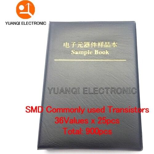 36 kinds x25pcs commonly used SMD Transistor Assortment Kit Assorted Sample Book