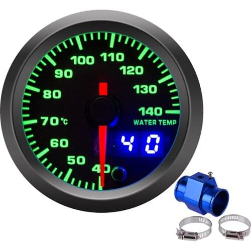 7 Colors LED Car Water Temperature Gauge Racing 40-140 Celsius Water Temp Joint Pipe Sensor Adapter 28MM 30MM 32MM 34MM 36MM