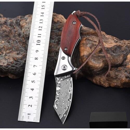 15CM Damascus Gift Knife High-end Folding Knife Boutique Portable Self-preservation Survival Knifes