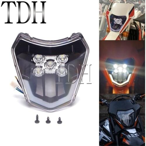 For EXC EXCF SXF SX XC XCW XCF SMR Motorcycle Supermoto Universal LED Headlamp Headlight Fairing Cover 125 150 250 350 450 530