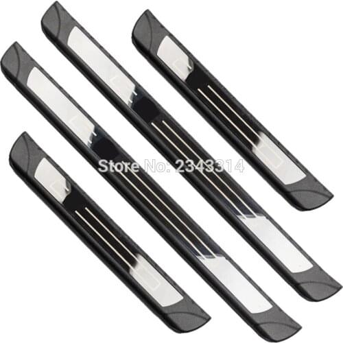 For Peugeot 206 207 2008 307 308 3008 408 508 5008 Accessories Stainless Door Sill Scuff Kick Plate Protetors Trim Car Styling