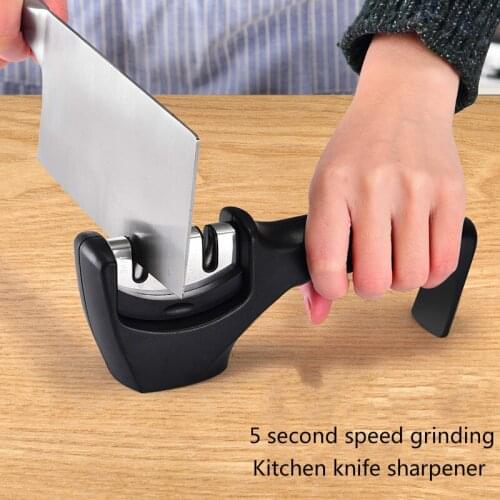 Sharpening artifact Manual quick sharpener Multi functional wear-resistant new three groove grindstone for household kitchen