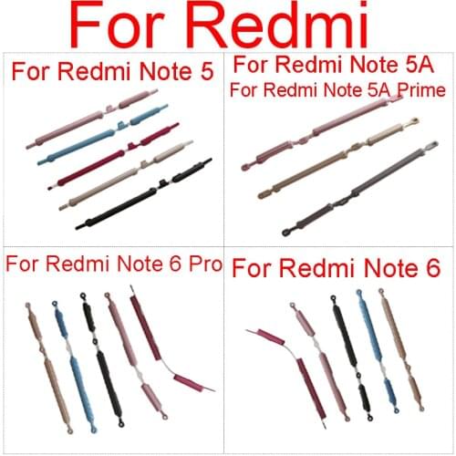 ON OFF Power & Volume Button For Xiaomi Redmi Note 5 6 Pro Note 5A Prime Volume Audio Control Side Key Power Button Repair Parts