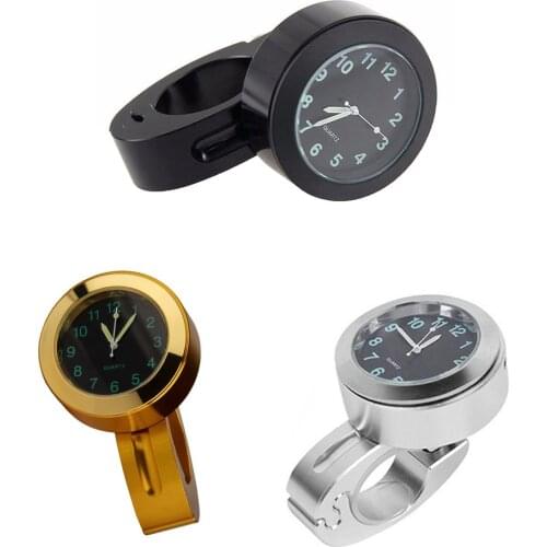 Stainless Steel Motorcycle Handlebar Watch Refit Waterproof Shockproof Buckle Mount For Scooter Motor Bike