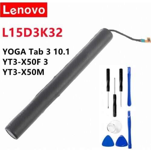 L15D3K32 Tablet Battery For Lenovo YOGA 3 Tablet-X50F Tablet-X50M YT3-X50F YT3-X50M YT3-X50L YT3-X50 L15C3K32 8400MAH + Tools