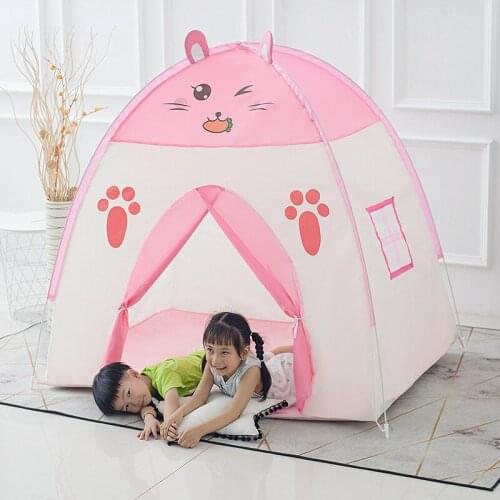 Hot Children Play Tent Indoor And Outdoor Boys And Girls Princess Free Installation Castle Villa Toys Baby House Game Party Gift