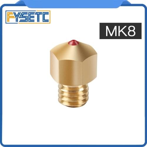 MK8 Ruby Nozzle 1.75mm Nozzles 0.4mm High Temperature Ruby MK8 Nozzle For PETG ABS PET PEEK NYLON PRUSA I3 ENDER CR10 Hotend