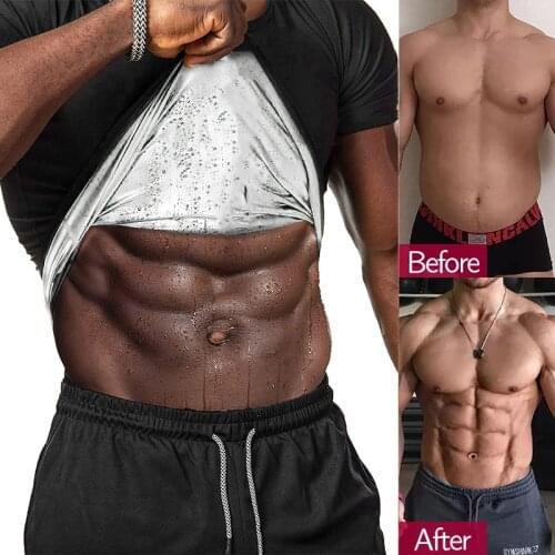 Mens Athletic Tee Short Sleeve Compression T-Shirt Performance Base Layer Workout Shirt Sweat Sauna Vest Body Shaper Fitness