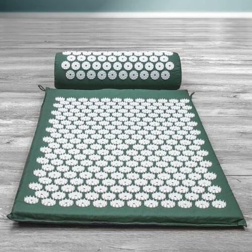 Yoga Back Massager Cushion Set Lotus Spike Acupuncture Acupressure Mat Relieves Stress Of Lower Upper Back And Sciatic Pain