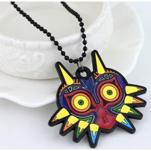 New arrive The Legend of Zeldas Necklace Colorful Majoras Mask pin Necklaces Pendant Jewelry Accessories Gift for Women Mens