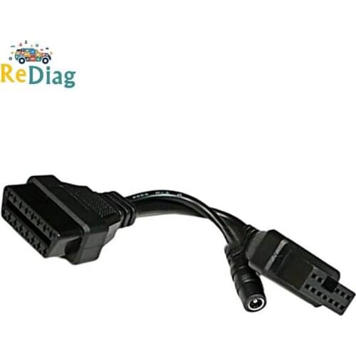 OBD2 Car Cable For Mitsubishi 12Pin to 16Pin OBDII Female 12Pin Diagnostic Male For Mitsubishi 12 Pin Free Shipping
