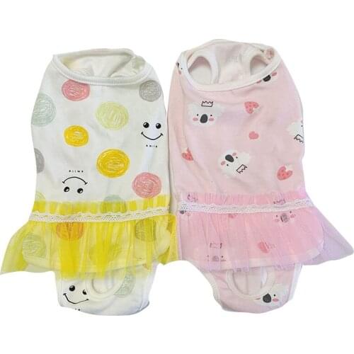 Girl Dog Clothes Dress Female Dog Clothing Physiological Menstrual Pants Skirt Puppy Yorkshire Pomeranian maltese Poodle Clothes