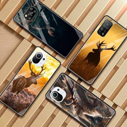 Deer Hunting Camo Phone Case For Mi 11i 11 Ultra Note 10 10T Lite 9T Poco X3 NFC M2 F2 Pro F3 X2 Soft Glass Frame Fundas