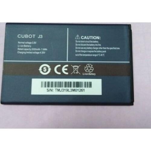 Original Hight capacity 3.8V Battery 2000mah For Cubot J3 Cell Phone battery