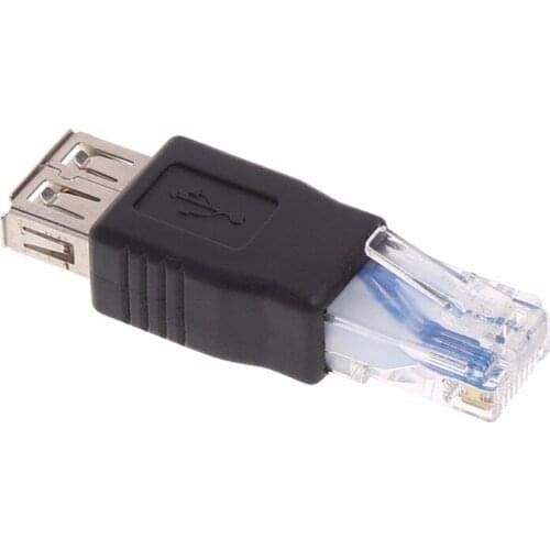USB Type A Female To RJ45 Male Ethernet LAN Network Router Socket Plug Adapter