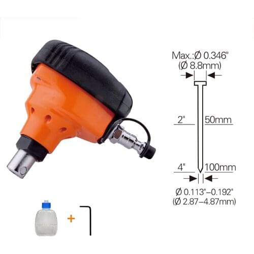 Mini Air Nail Gun Pneumatic Hammer 8.8MM*100MM Steel Nail Palm Hammer 5-7BAR Pneumatic Nailing Machine Decoration Tools