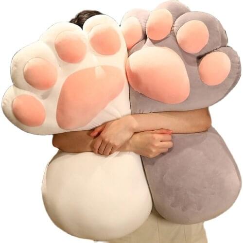 Cat-Paw Shape Sofa Cushion Pillow Kawaii Office Seat Cushion Blanket Office Nap Pillow Lunch Break Blanket in AC Room Decor Doll