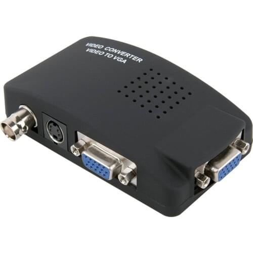 Portable BNC to VGA Video Converter S-video PC VGA Adapter Digital Switch Box For PC MACTV Camera DVD DVR