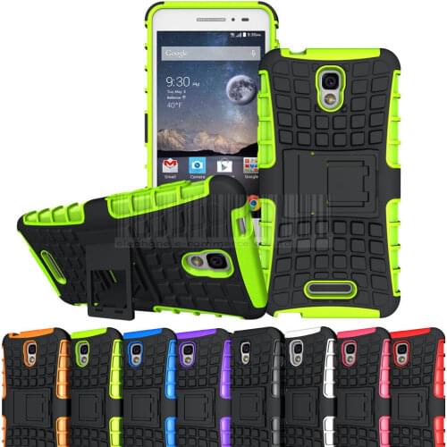 Dual Layer TPU+PC Hard Armor Case Kicstand Heavy Duty Hybrid Shockproof Protective Cover For Alcatel Pop 4 5051D 5.0"
