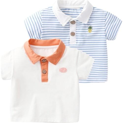 Baby Boys Polo Tshirt Toddler Summer Tops Cotton Tee Quality Soft Fabric Children Shirt Kids Clothes