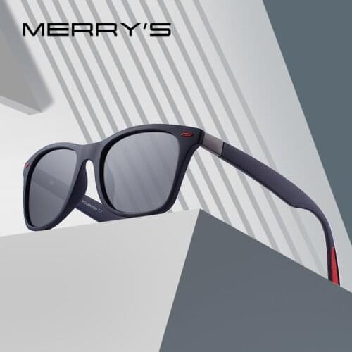 MERRYS DESIGN Men Women Classic Retro Rivet Polarized Sunglasses Lighter Design Square Frame 100% UV Protection S'8508