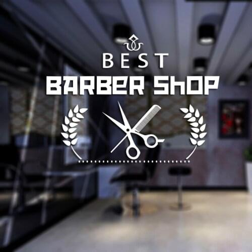 Barber Shop Sticker Customized Chop Bread Decal Posters Vinyl Wall Art Decor Windows Decoration Haircut Shavers Decals