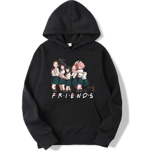 Japanese Anime My Hero Academia Unisex Hoodie Friends Tv Show Printing Long Sleeve Graphic Custom Long Sleeve Tops For Men Women