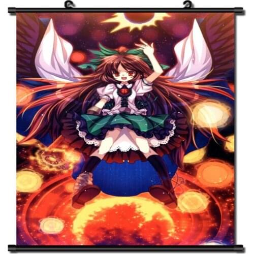 Japanese Anime TouHou Project Subterranean Animism sexy girl Reiuji Utsuho Home Decor Wall Scroll Poster Decorative Pictures