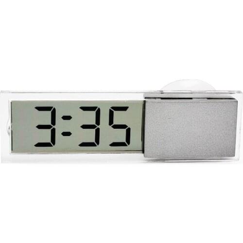 LCD Display Digital Electronic Clock With Sucker LED for All Cars Indoor Outdoor Home