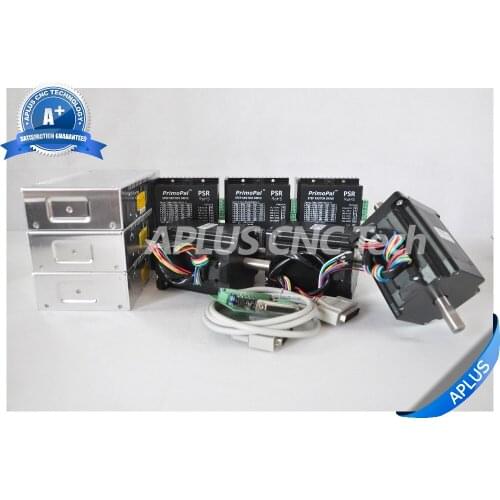 3-Axis NEMA 34 Dual Shaft Stepper Motor 1160oz-in & Driver PSR8078 & 48V Power Supply Kit