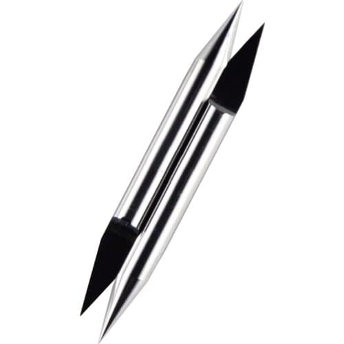 5pcs/lot HUHAO Carbide CNC PCB Engraving V Bits Cutting Tool Double Headed 30 Degree 0.3mm # 2J3.3003-Tools From Factory
