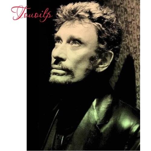 2.8mm rock singer diamond painting Rock star Johnny Hallyday cross stitch craft plastic canvas kits diamond painting Soul singer
