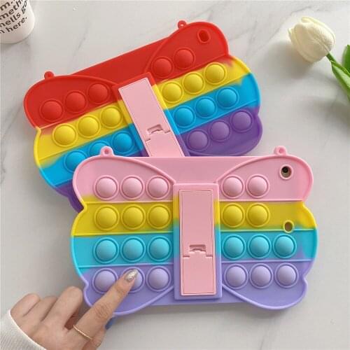 Release Stress ipad Case in for Apple ipad 2020 air4 10.9in 10.2in Case ipad mini5 4 3 2 Toy Push Bubble fidget Antistress cover