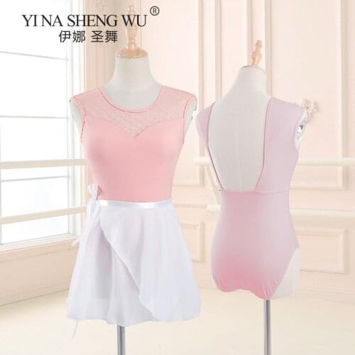 Ballet Skirt New Lace Ballet Skirt Chiffon Dance Dress Nylon Yoga Adult Feminine Dance Dress Summer Sleeveless Dancing Costumes