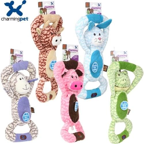 Charmingpet pet dog toys Hugging the frog Embrace the sheep Hug a pig Hugging cattle ranching pet training Squeak Toys