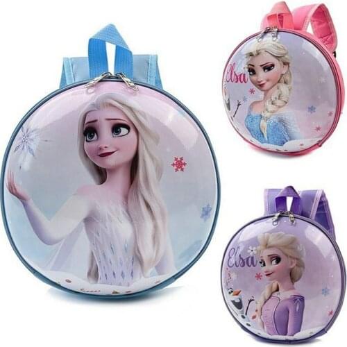 Disney Frozen Children Backpack Cute Cartoon Mini Girls Baby Schoolbag Round Travel Bag Tollder Princess Mochila Infantil