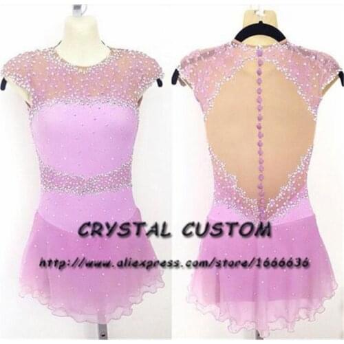 Crystal Custom Ice Figure Skating Dresses For Girls New Brand Ice Skating Dresses For Competition DR4508
