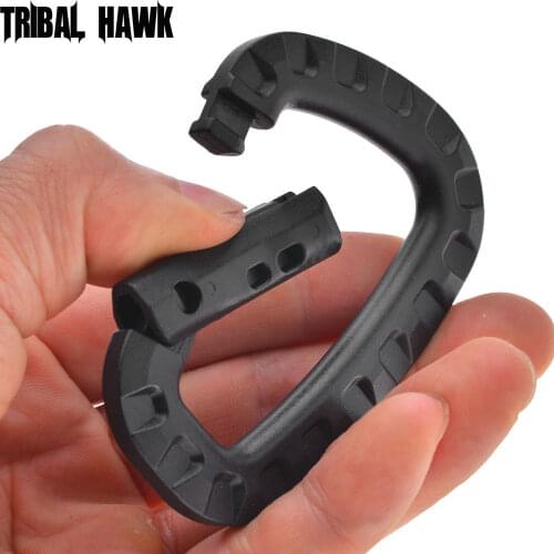 Carabiner Climbing Clasp Clip Hook for Army Tactical Backpack Molle System D Buckle Military Outdoor Bag Camping Accessories