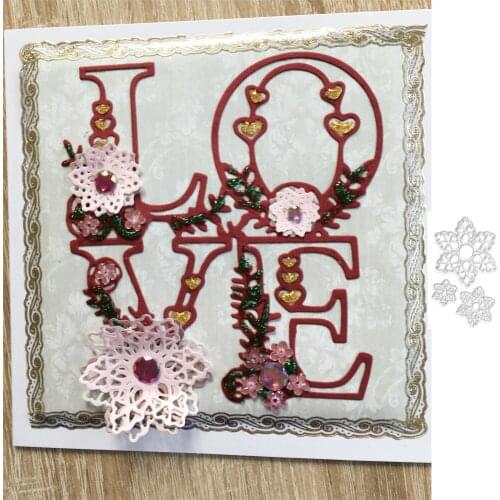 3Pcs Lace Flowers Cutting Dies Metal Stencil for DIY Scrapbooking Card Album Embossing Crafts Die Cut New Arrival 2021