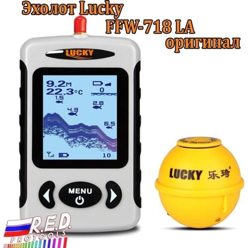 LUCKY FFW718LA Wireless Fish Finder, 45M/135FT Fishfinder for Lake Sea River
