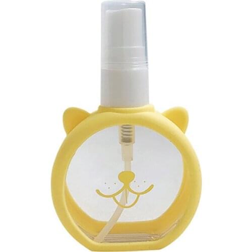 Cartoon Perfume Spray Bottle Refillable Bottle Transparent Sample Empty Bottles With Silicone Cover, Makeup Liquid Containers